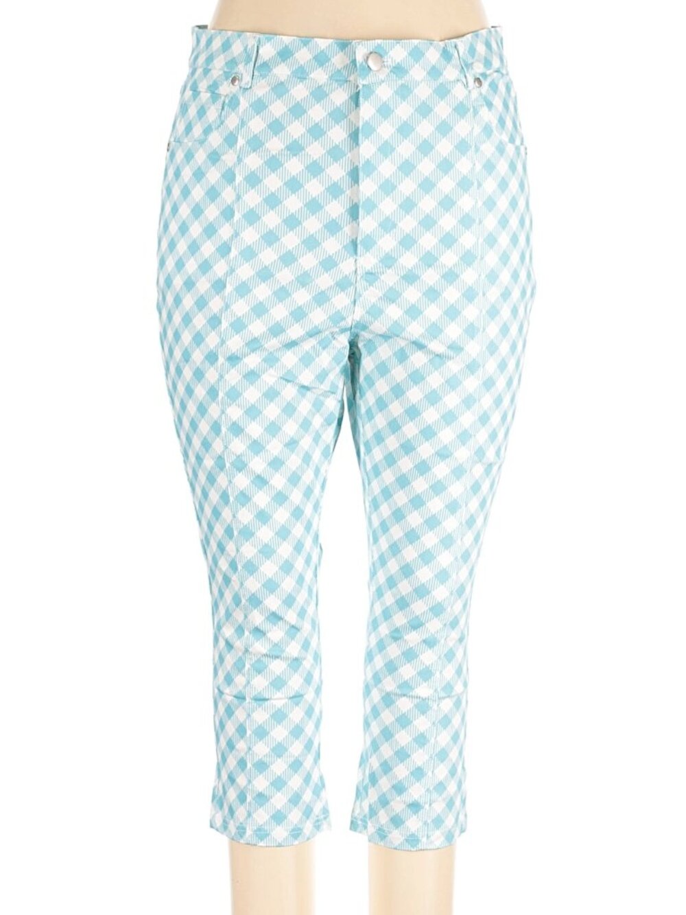 Smak Parlour Gingham Capri pants, size 1X